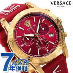 ヴェルサーチ ヴェルサーチェ 時計 スポーツテック 40mm クロノグラフ クオーツ メンズ 腕時計 ブランド VELT01421 レッド プレゼント 実用的
