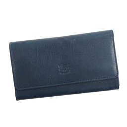 イルビゾンテ IL BISONTE フラップ長財布 C1059 866 BLU 本革 ブルー ネイビー 紺 ロングウォレット メンズ 男性 レディース 女性 プレゼント ギフト 新品