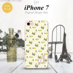 【iPhone7】【スマホケース/スマホカバー】【アイフォン７】iPhone7 スマホケース ケース アイフォン７ ソフトケース イニシャル 花柄・バラ（F） 黄 nk-iphone7-tp251ini【メール便送料無料】