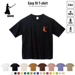 薙刀1  名入れイージーフィットTシャツ ビッグシルエット ワイドTシャツ ゆったりめ ラージ 韓国風 アメカジ トレンド レイヤード だぼだぼ B系 ストリート系
