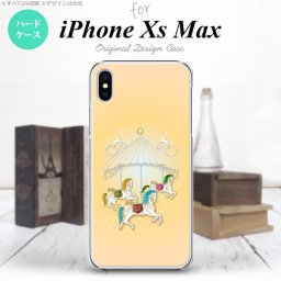 iPhoneXsMax iPhone XS Max スマホケース ハードケース メリーゴーラウンド 黄 メンズ レディース nk-ixm-313