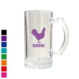 「ニワトリ」名入れビアマグ 名入れジョッキ 中ジョッキ 生ビール マイジョッキ ビアグラス タンブラー お祝い ギフト ビアジョッキ   【cb】チキン 鶏