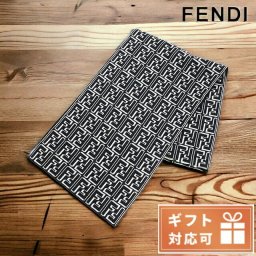 フェンディ マフラー メンズ FENDI イタリア FXS124 ブラック ホワイト系 小物 プレゼント 実用的