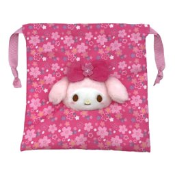SANRIO　サンリオ　桜着物 ボアフェイス巾着　マイメロディ　191670-24　　2024年1月発売　ナカジマコーポレーション