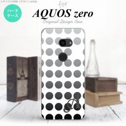 AQUOS zero アクオス ゼロ 801SH スマホケース カバー ハードケース 水玉 黒 イニシャル 対応 nk-801sh-1375i[スマホ,スマホケース,スマホカバー,ケース,カバー,ジャケット]