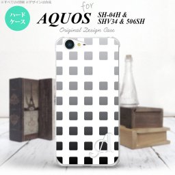 【506SH】【スマホケース/スマホカバー】【アクオス Xx3】506SH スマホケース AQUOS Xx3 ケース アクオス Xx3 イニシャル スクエア 黒 nk-506sh-1365ini【メール便送料無料】