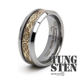タングステン ドラゴン リング メンズ 指輪 ゴールド シルバー お洒落 オリジナル 男性 金属アレルギー対応