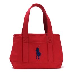ラルフローレン Ralph Lauren トートバッグ スクール ビッグポニー レディース メンズ キャンバス ショルダーバッグ トートバック ショルダーバック レッド ネイビー 赤 紺 大 新作 バッグ おしゃれ ブランド 大きめ 帆布トートバッグ 肩掛けトートバッグ メンズトートバッグ