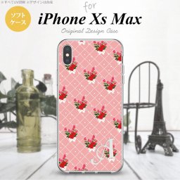 iPhoneXsMax iPhone XS Max スマホケース ソフトケース 花柄 バラ 編み ピンク +アルファベット メンズ レディース nk-ixm-tp266i