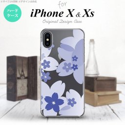 【iPhoneX】【スマホケース/スマホカバー】【アイフォンX】iPhoneX スマホケース カバー アイフォンX 花柄・サクラ 青 nk-ipx-059【メール便送料無料】