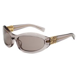 ミュウミュウ MIU MIU サングラス アジアンフィット アイウェア UVカット バタフライ 0MU 14ZSF 12W20I 61 レディース モーヴトランスペアレント+ライトパープルブラウン