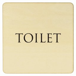9x9cm トイレ 御手洗 TOILET トイレマーク ナチュラル ブラック TOILET 文字タイプ ピクトサイン 木製ドアサイン ドアプレート インテリア 施設 案内