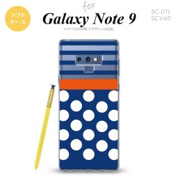 Galaxy Note 9 ギャラクシー ノート9 SC-01L SCV40 スマホケース カバー ソフトケース ドット・ボーダー 青 nk-note9-tp355[スマホ,スマホケース,スマホカバー,ケース,カバー,ジャケット]