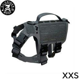 KILONINER キロナイナー M5 Light Vest M5ライトハーネス XXS Wolf Grey 胴輪 ワッペンでカスタマイズ可 小型犬 超小型犬