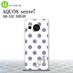 sense7 sense7 スマホケース 背面ケース ハードケース ドット 水玉 B 白 青 +アルファベット 2022年 11月発売 nk-sens7-107i
