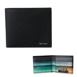ポールスミス PAUL SMITH 二つ折り財布 折り畳み M1A4833 MMIBLR 79 2つ折小銭付き財布 BK ブラック