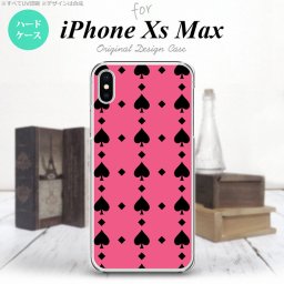 iPhoneXsMax iPhone XS Max スマホケース ハードケース トランプ スペード ピンク 黒 メンズ レディース nk-ixm-538