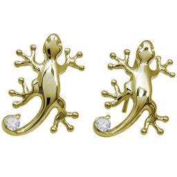ロイヤルブルームーンストーン メンズピアス ヤモリ ジュエリー 10金 守宮 フックピアス 父の日 2024