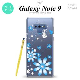 Galaxy Note 9 ギャラクシー ノート9 SC-01L SCV40 スマホケース カバー ハードケース 花柄・ガーベラ 水色 nk-note9-802[スマホ,スマホケース,スマホカバー,ケース,カバー,ジャケット]