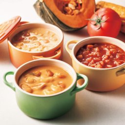フォレシピ もぐもぐお野菜スープセット 3種 詰合せ 国産 スープ 惣菜 かぼちゃのチャウダー コーンのチャウダー トマトのチャウダー 野菜 具だくさん 野菜スープ ヘルシー 温めるだけ 便利
