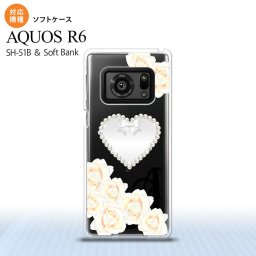SH-51B AQUOS R6 AQUOS R6 スマホケース ソフトケース ハート D 白 メンズ レディース nk-r6-tp231