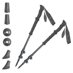 northern country フォールディングポール 2本セット 125cm ブラック【アルミ】 TR3031