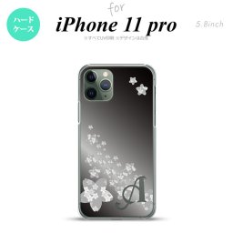 iPhone11Pro iPhone11 Pro スマホケース ハードケース 花柄 サクラ D 黒 +アルファベット メンズ レディース nk-i11p-185i