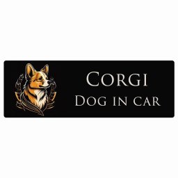 ドッグ カーステッカー イラスト付 Dog in Car コーギー B タイプ セーフティサイン 犬種別 長方形 15x5cm シール リア あおり運転対策 Dog Sticker 屋外 屋内 防水 かわいい おしゃれ 安全対策 カーサイン