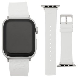 ラコステ LACOSTE Apple watch strap アップルウォッチ用ストラップ 替えベルト バンド 38mm/40mm/41mm ケース対応 ベルトのみ 2050006 wwlt00079l ホワイト