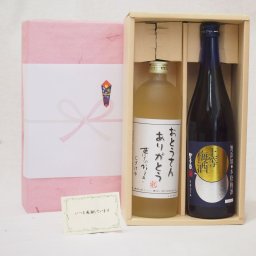 おとうさんありがとう 実りの秋の贈り物 感謝贈り物ボックス 麦焼酎と梅酒セット(星舎蔵 上等梅酒720ml 井上酒造 おとうさんありがとう夢のひととき720ml)