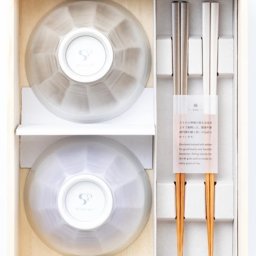 波佐見焼　hitoishi　WANセット  GY/PGYグレー/ピンクグレー「波佐見焼の飯碗」と「若狭塗のお箸」の食器セット。101320B914（ブランドボックス付属）【夫婦碗　飯碗　お箸セット　父の日　母の日 夫婦碗】【御結婚御祝・内祝・新築御祝・還暦御祝・御礼・寿・ギフト包装可能】