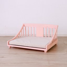 ペットベッド Mサイズ ピンク 猫犬用 ネコ ベッド おしゃれで可愛いデザイン W67.5×D43×H34cm pb-ti