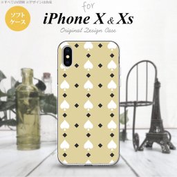 【iPhoneX】【スマホケース/スマホカバー】【アイフォンX】iPhoneX スマホケース カバー アイフォンX トランプ(スペード) ベージュ×白 nk-ipx-tp541【メール便送料無料】