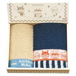 【ギフト対応無料】それいけ!アンパンマン ライン フェイスタオル&ウォッシュタオル (AP25202) ※送料無料(北海道・沖縄は除く)