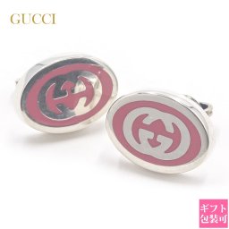 【 正規BOX 付き 】 グッチ ピアス メンズ GUCCI ピアス レディース エナメル インターロッキングG ピンク シルバー 753485 J8410 5620 gucci ピアス メンズ 両耳 シルバー ピアス メンズ シルバーピアス レディース グッチ ピアス インターロッキング