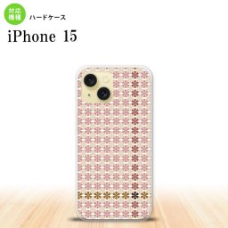 iPhone15 iPhone15 スマホケース 背面ケース ハードケース 花十時 シック 茶 2023年 9月発売 nk-i15-1352