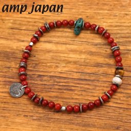 【クリーナープレゼント】amp japan アンプジャパン ラウンドコーラル ブレスレット サンゴ 日本製 天然石 パワーストーン  13AHK-151 正規品 ホワイトデー バレンタインデー クリスマス 結婚記念日 還暦祝い 入学 卒業 入社祝い 退職 プレゼント ギフト 贈り物 恋人 夫婦 母の日 父の日 