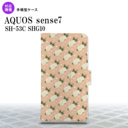 sense7 sense7 手帳型スマホケース カバー 花柄 バラ ドット ライトサーモン 2022年 11月発売 nk-004s-sens7-dr245