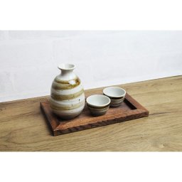 【ギフト対応無料】高田焼釉重ね酒器揃 うず粉引トレー (TBX006) ※送料無料(北海道・沖縄は除く)