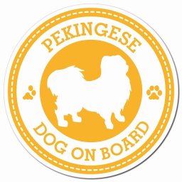 Pekingese ペキニーズ イエロー 肉球 カーサイン 車 マグネットステッカー 犬 マグネット 強力 直径13cm 丸型 おしゃれ かわいい ドラレコステッカー 安全対策 危険運転 煽り運転 アニマル 動物 犬種別 屋外 防水 屋内 肉球マーク