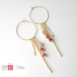 16金コーティング フープ ピアス  アクセサリー シンプル かわいい ゴールド 上品 おしゃれ 大ぶり ギフト プレゼント 女性 レディース ハンドメイドアクセサリー