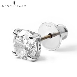 【クリーナープレゼント】ライオンハート ピアス LION HEART スタッズピアス ロゴ シルバー925 ジルコニア 1EA188A0CL 国内正規品 ホワイトデー バレンタインデー クリスマス 結婚記念日 還暦祝い 入学 卒業 入社祝い 退職 プレゼント ギフト 贈り物 恋人 夫婦 母の日 父の日 