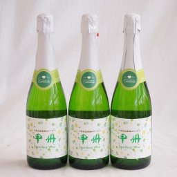 3本セット(山梨県産100％勝沼仕込　甲州スパークリングワイン やや辛口) 720ml×3本