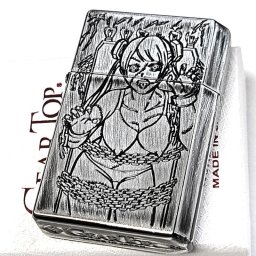 オイルライター 日本製 ギアトップ セクシーモンスター フランケン 女性 GEAR TOP アンティークシルバー 人造人間 ユーズド加工 かっこいい 重厚 銀燻し 彫刻 おしゃれ 国産品 メンズ ギフト プレゼント