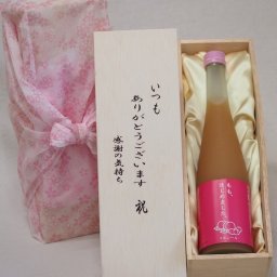 贈り物いつもありがとう木箱セット篠崎 もも、はじめましたもも梅酒 (福岡県) 500ml
