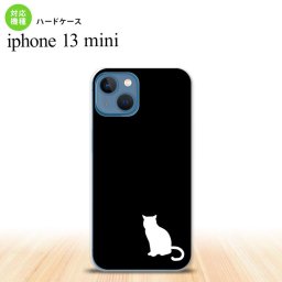 iPhone13mini iPhone13 mini ケース ハードケース 猫 影 黒 白  nk-i13m-429