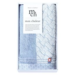 実りの秋の贈り物 フェイスタオル Mon Chaleur ブルー 28×75cm