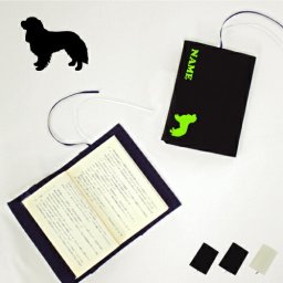 「キャバリア」名入れキャンバスブックカバー 犬種別シルエット/文庫本用 A6判 部活 お名前  習い事 卒団記念品 卒部 卒団 卒業 記念品 ノベルティグッズ 新学期  グッズ ソフトカバー