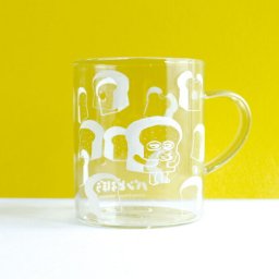 パンどろぼう 耐熱ガラスマグ (ホワイト) コップ キッチン 330ml