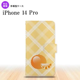iPhone14 Pro iPhone14 Pro 手帳型スマホケース カバー フルーツ オレンジ  nk-004s-i14p-dr652